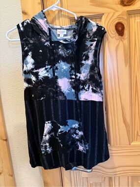 Tie-Dye Brittany Top - Black, Blue & Pink